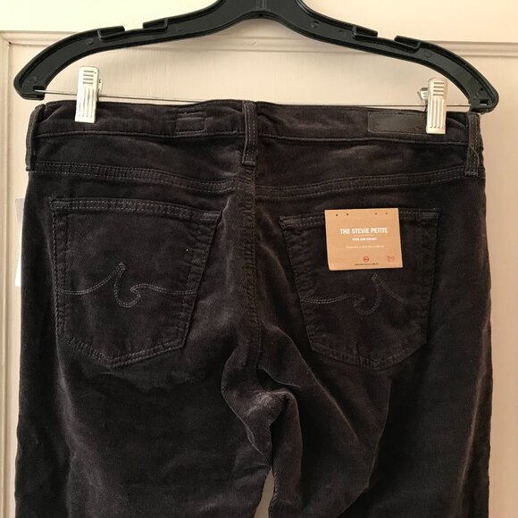 Anthropologie | AG Stevie Petite Slim Straight Dark Gray Cords 29P - Picture 8 of 11